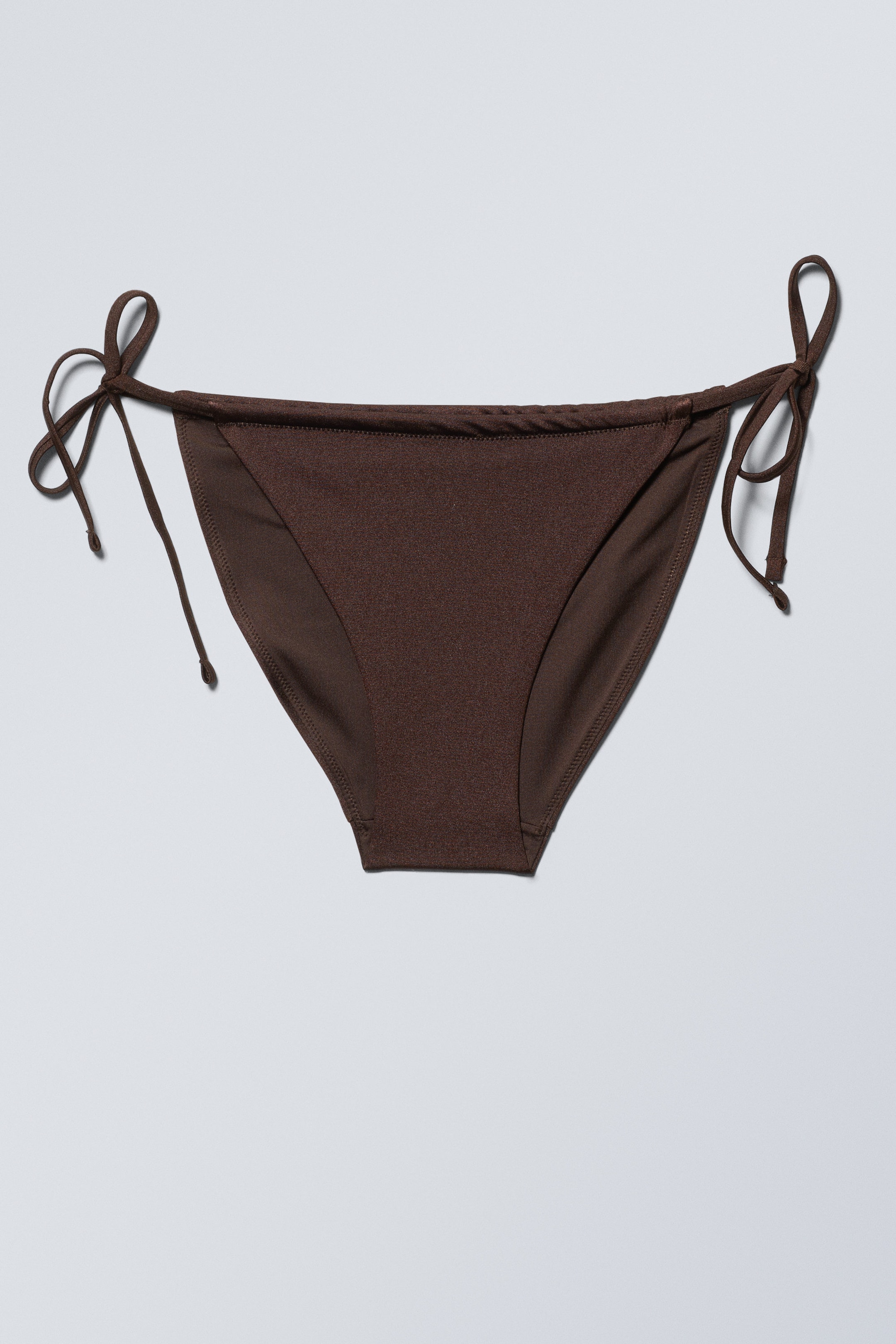 Dark Brown Shimmer - Breeze String Bikini Bottoms - 0