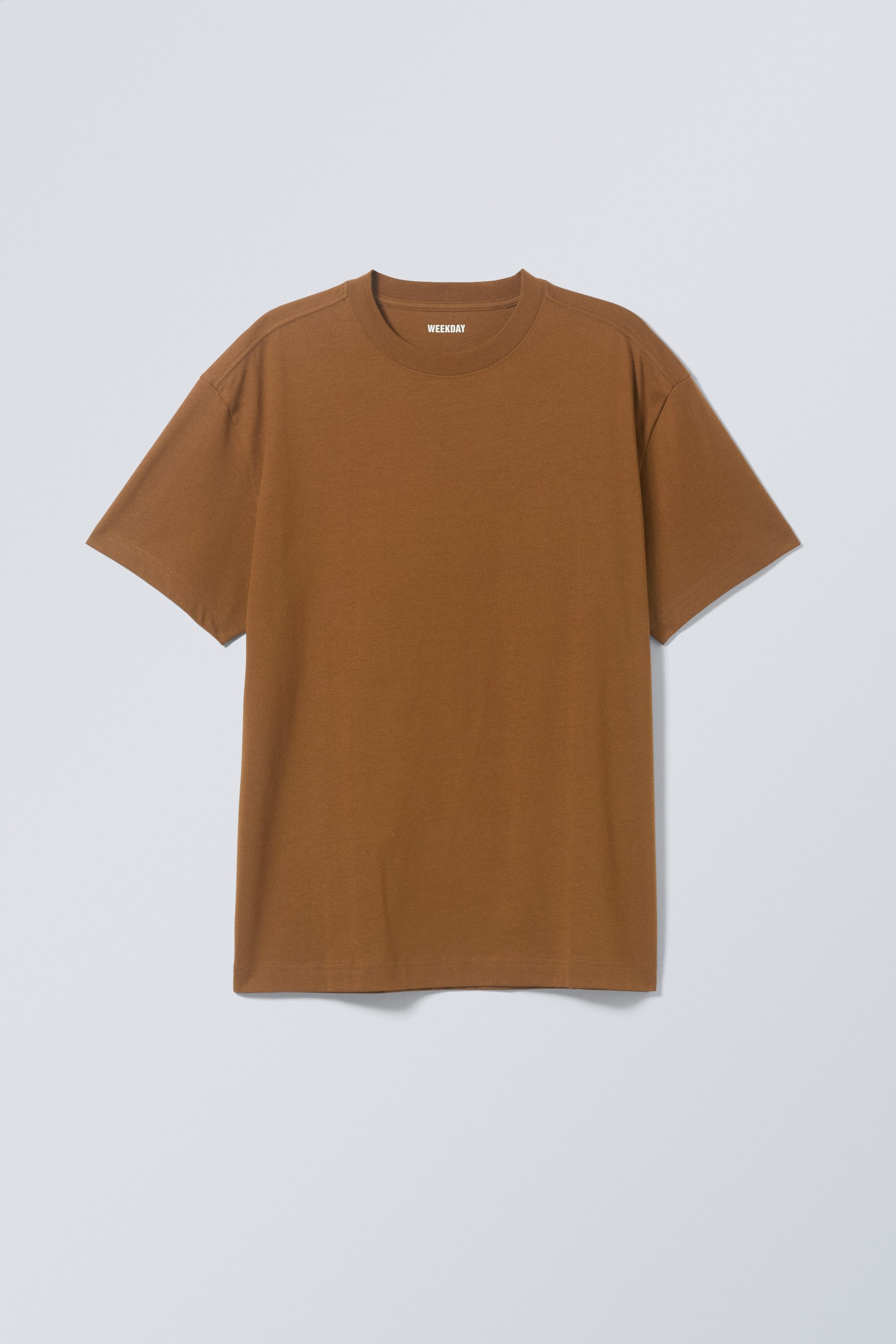 Brown - Oversized Heavyweight T-shirt - 0
