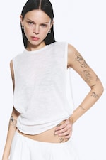 White - Tanktop mit Raffungen - 0