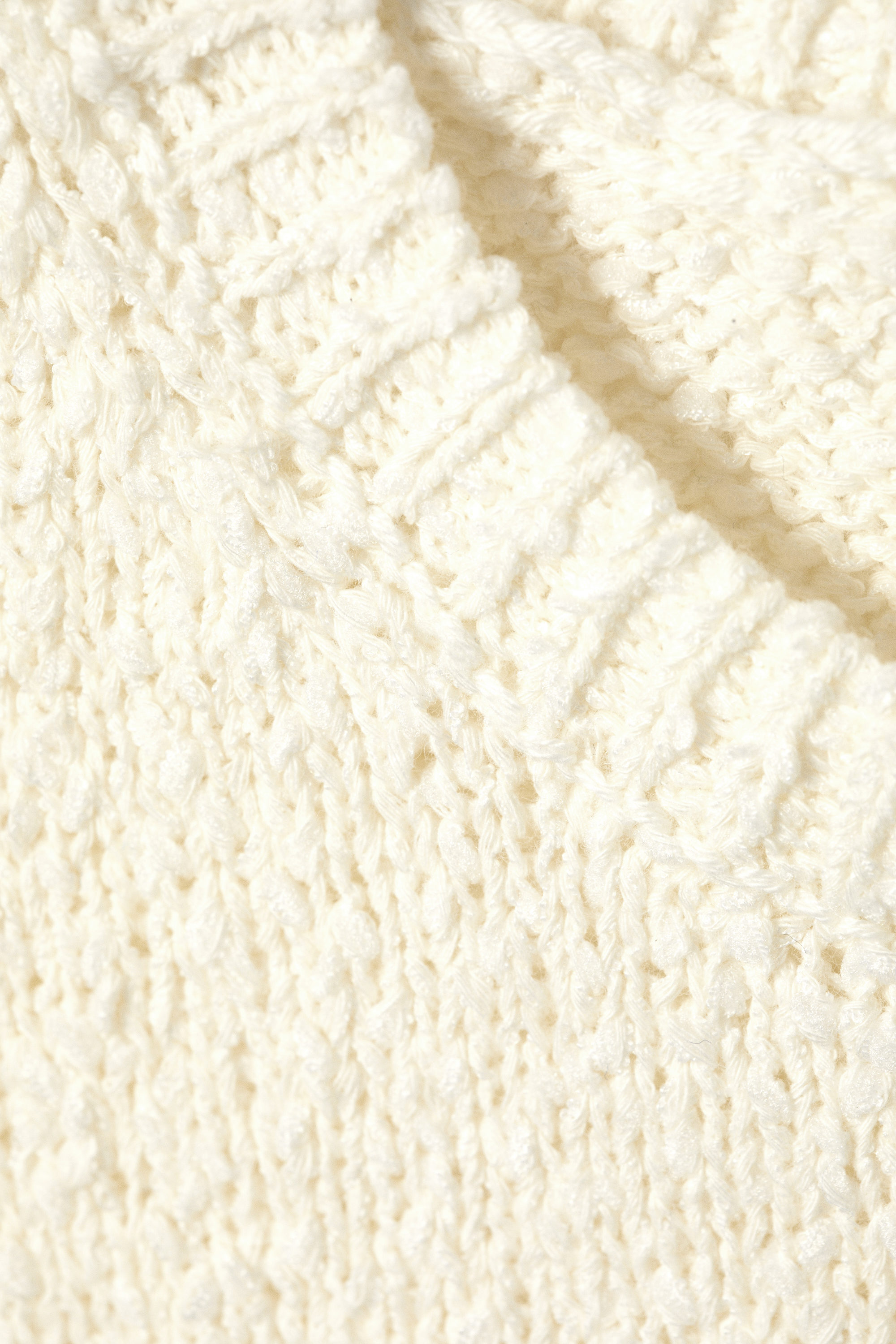 boxy textured knitted vest - Off-white | Weekday WW