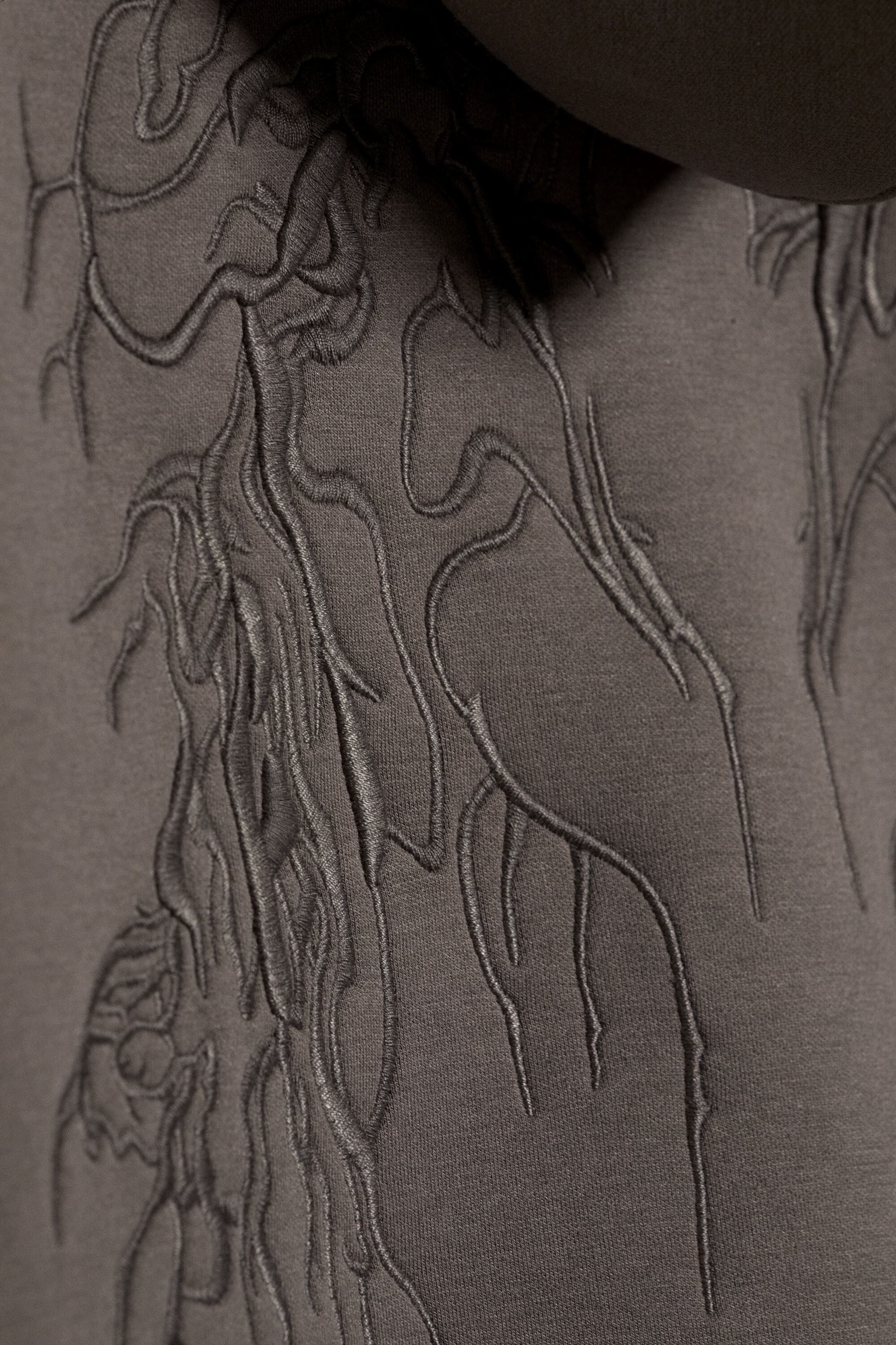 Dark Mole - Embroidered - Simon Graphic Scuba Zip Hoodie - 6