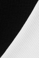 Zwart/wit - 2-pack Mini geribde crop top - 1