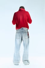 Hellblau - Looser – Weite Jeans mit normaler Taille - 8