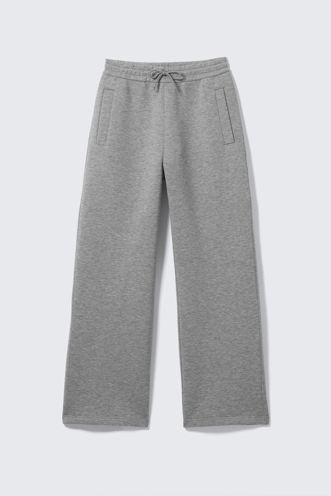 Loose Fit Scuba Sweatpants - Grey Melange/Black/Cârtiță deschisă prăfuită - 1