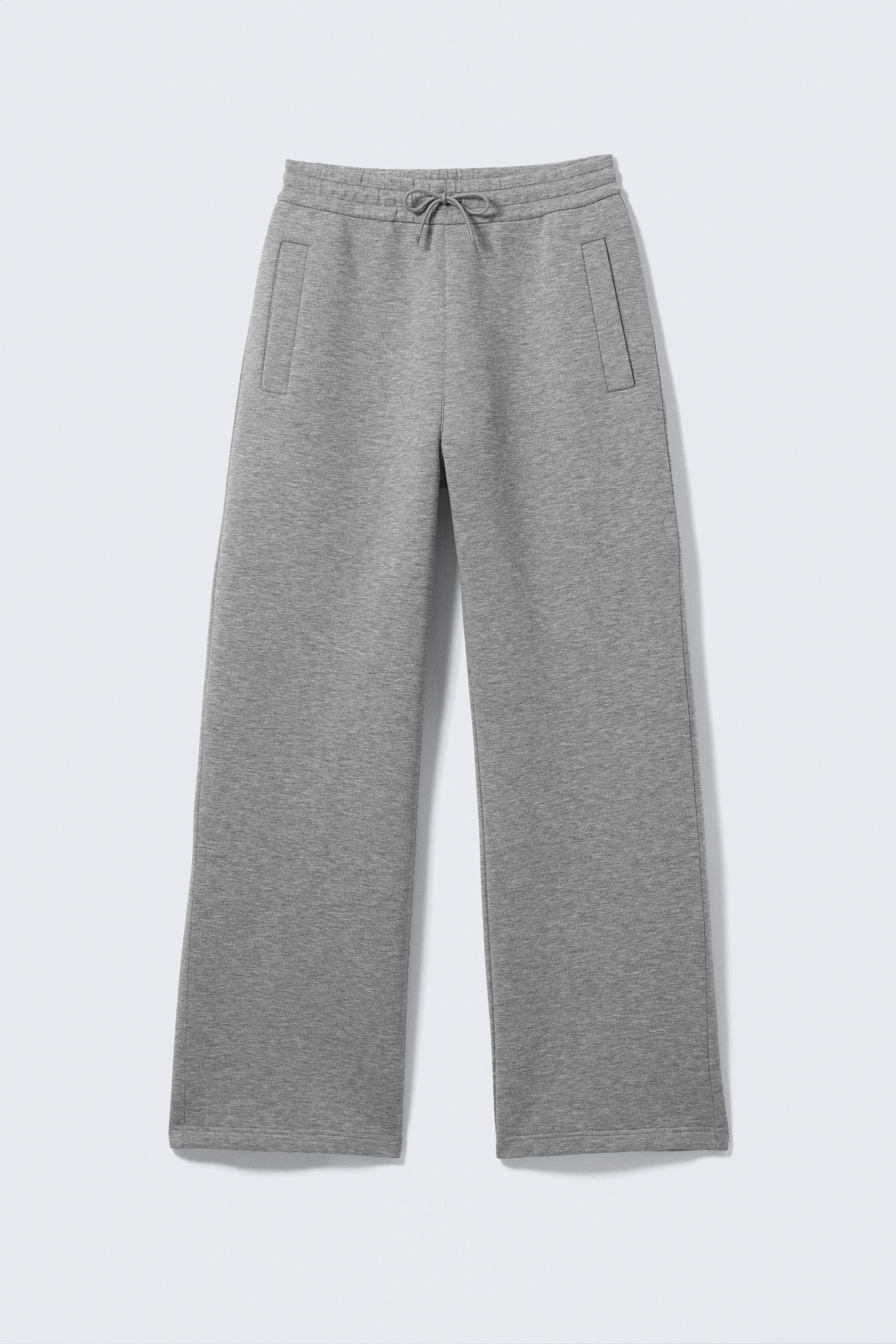 Grau meliert - Locker geschnittene Scuba-Sweatpants - 4