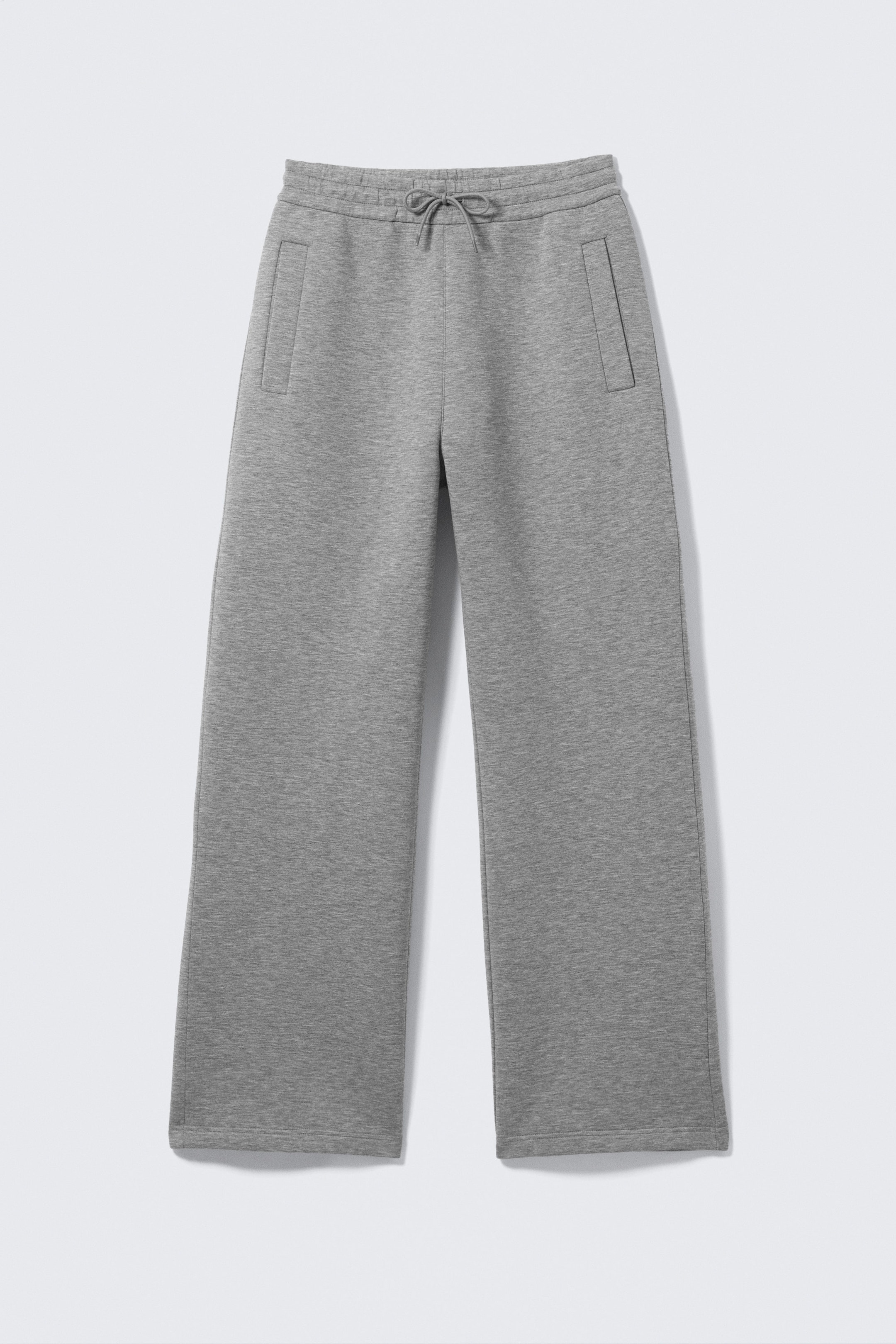 Grau meliert - Locker geschnittene Scuba-Sweatpants - 5