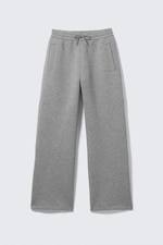 Grau meliert - Locker geschnittene Scuba-Sweatpants - 5