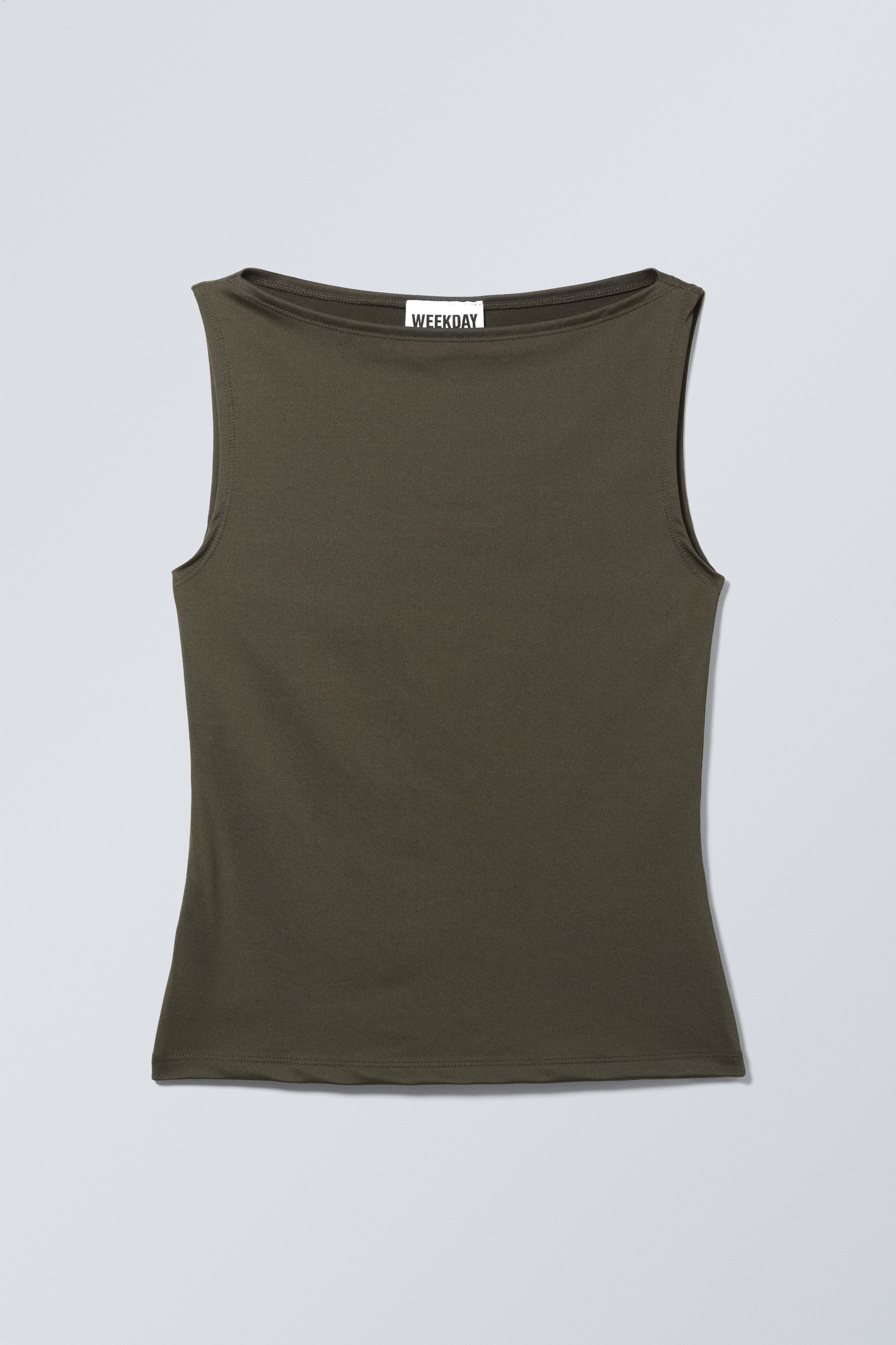 Zobrazit větší obrázek: Annie Sleeveless Boat-Neck Top - Khaki Green - ŽENY | H&M CZ 1