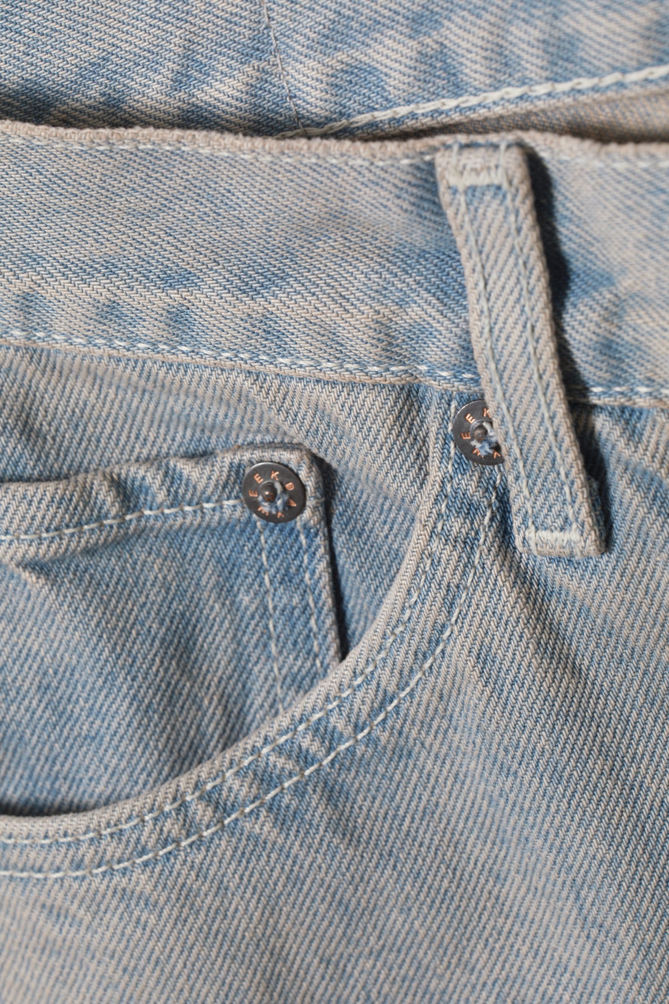 Desert Grey - Space Mid Rise Relaxed Straight Jeans - 1