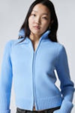 Light Blue - Winona Zip Cardigan - 1