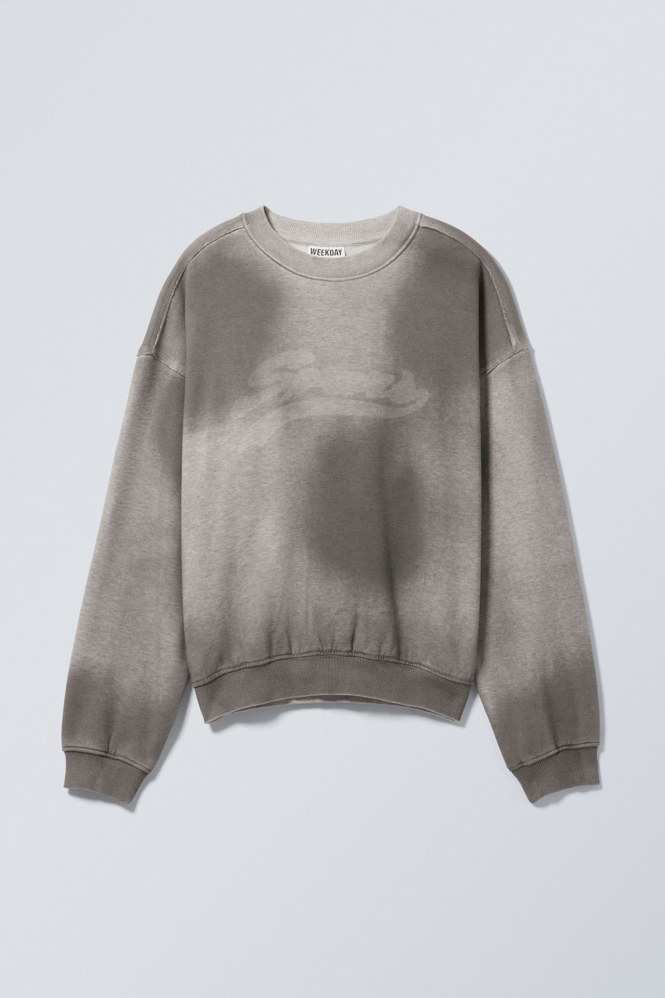 Grau - Spray-Optik "Sport" - Locker geschnittenes Graphic Sweatshirt - 1