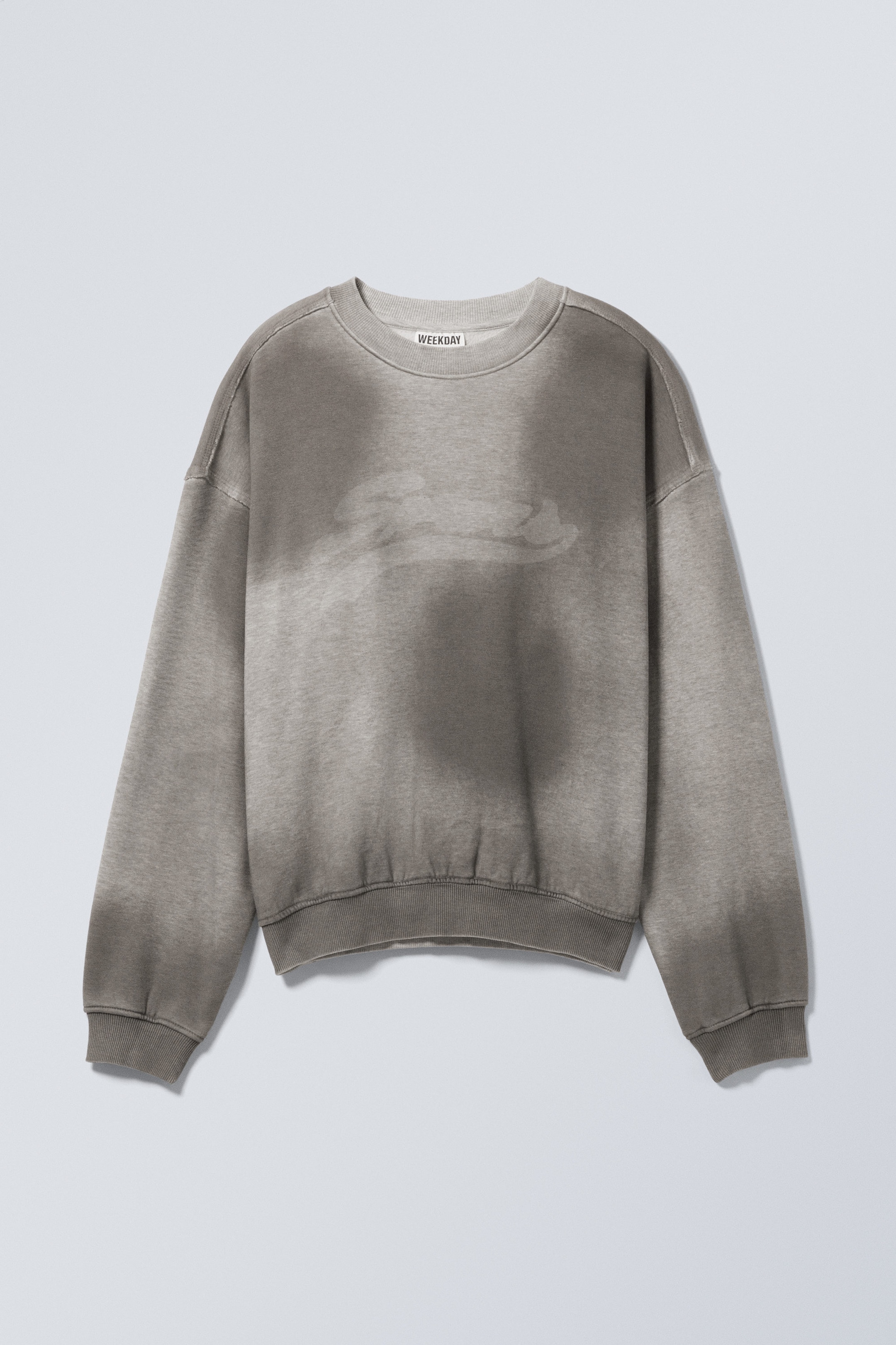 Grey - Sport Spray - Loose Graphic Sweatshirt - 0