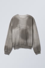 Grey - Sport Spray - Loose Graphic Sweatshirt - 0