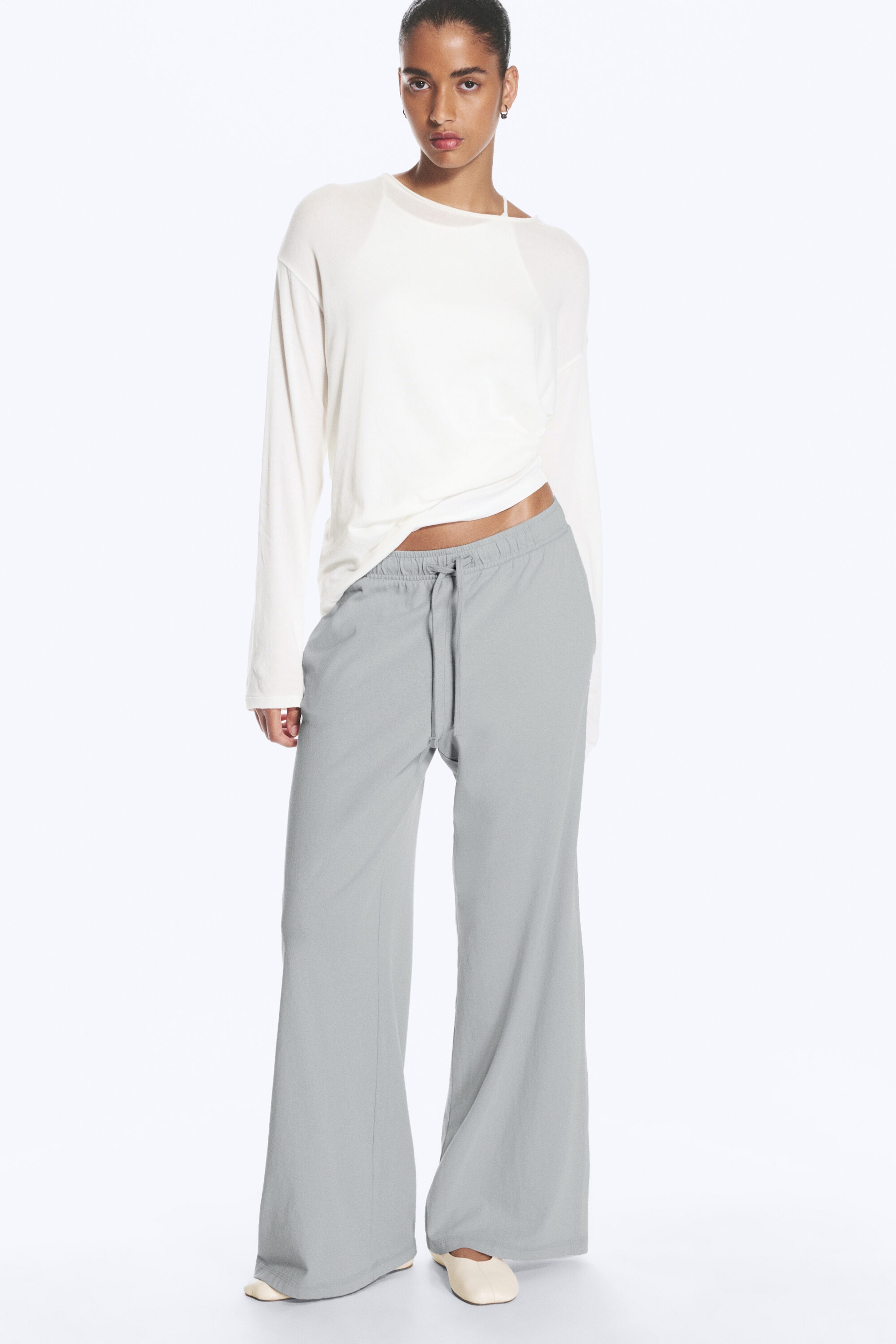 Light Dusty Grey - Relaxed Pyjama Trousers - 0