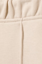 Light Beige - Mid Rise Pintuck Flared Sweatpants - 4