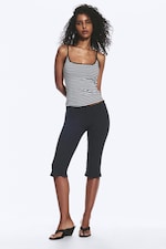 White & Black Stripes - Tanktop met smalle bandjes - 1