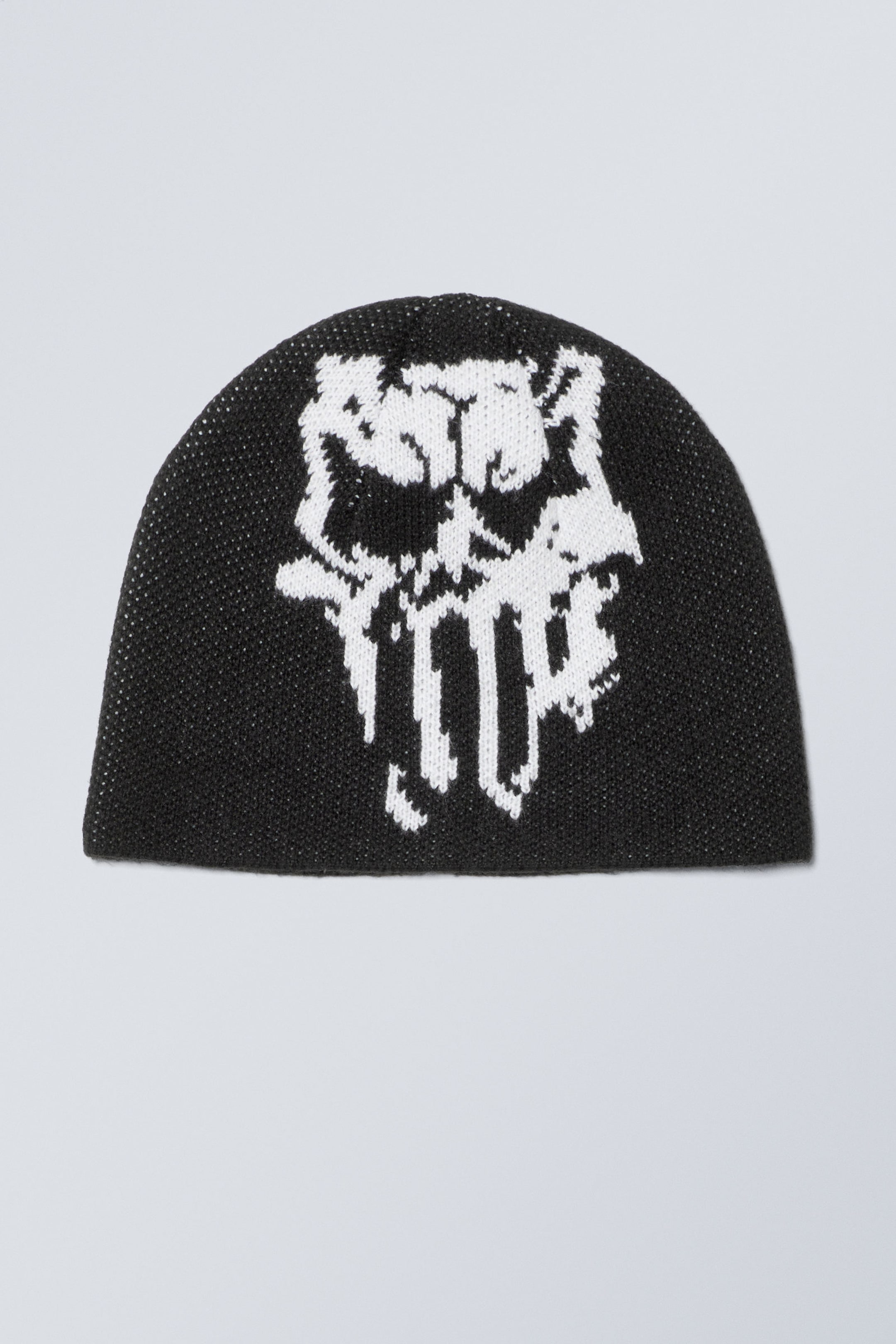 Black - Jacquard-Knit Beanie