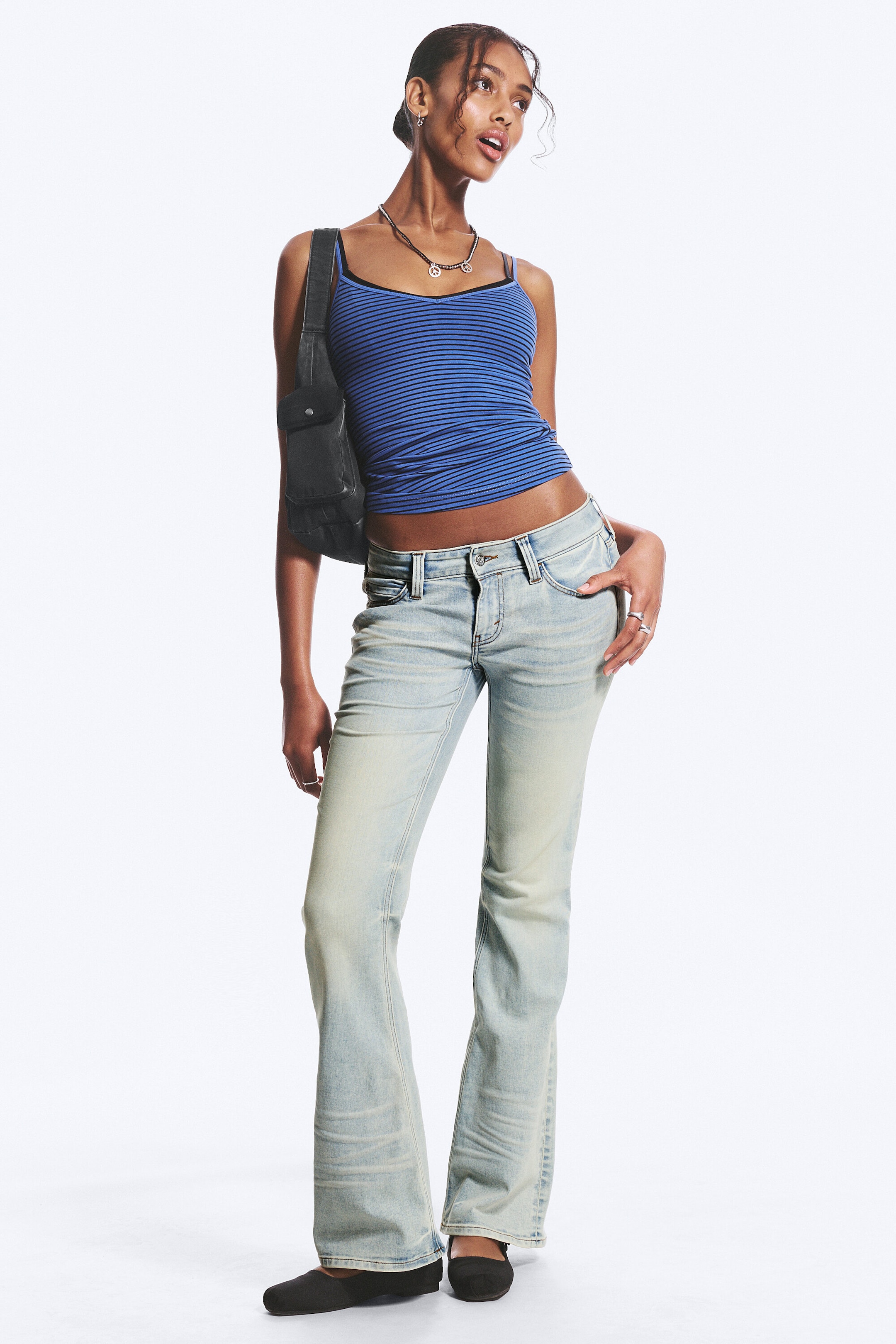 Glacier Blue - Hellblau - Booty Bei Low Rise Skinny Bootcut Jeans - 1