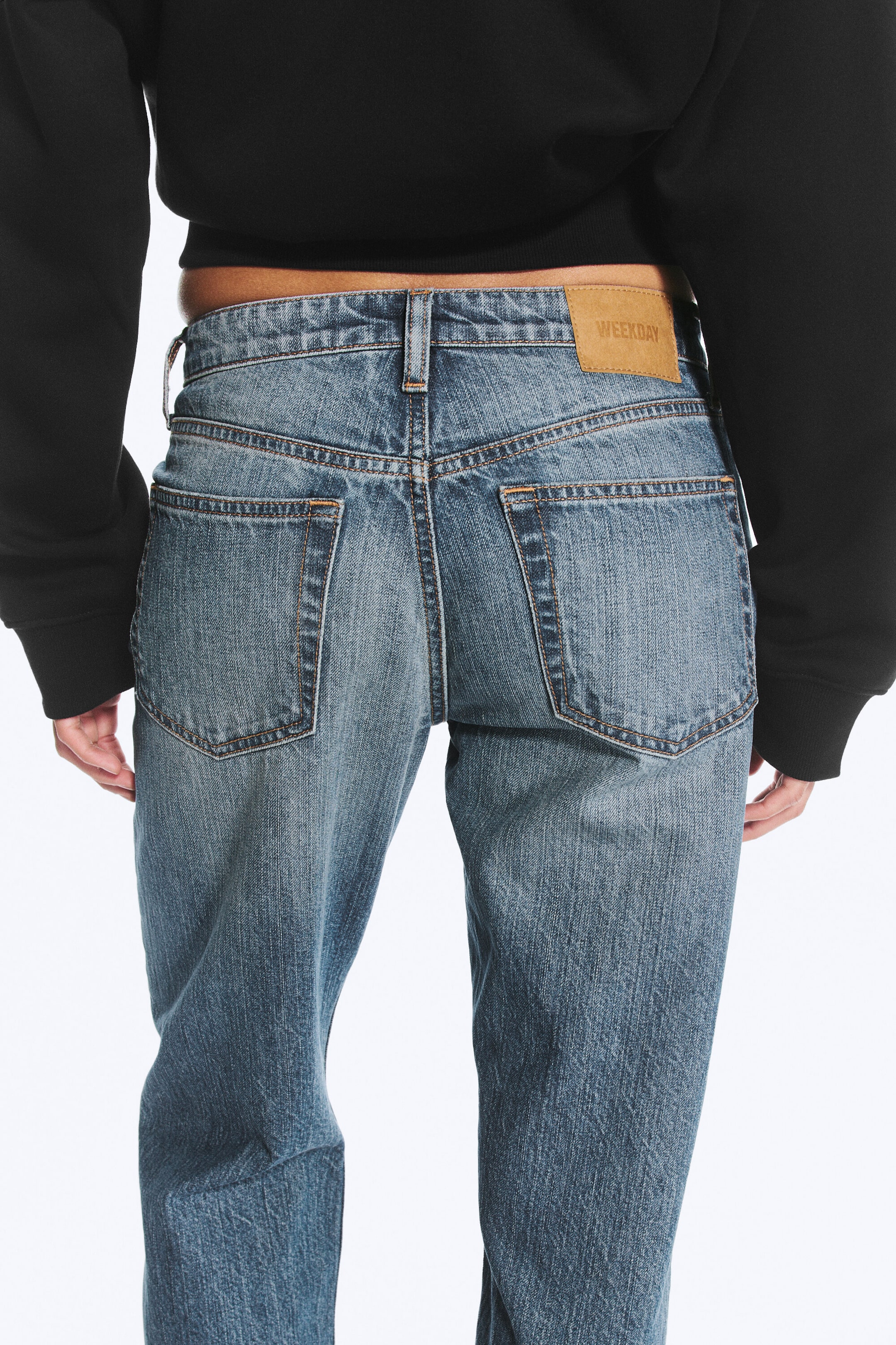 Radio Blue - Mellomblå - Laika normal jeans med mellomhøy midje og rette ben - 3