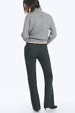 Dark Grey - Low waist Bootcut suiting trousers - 3