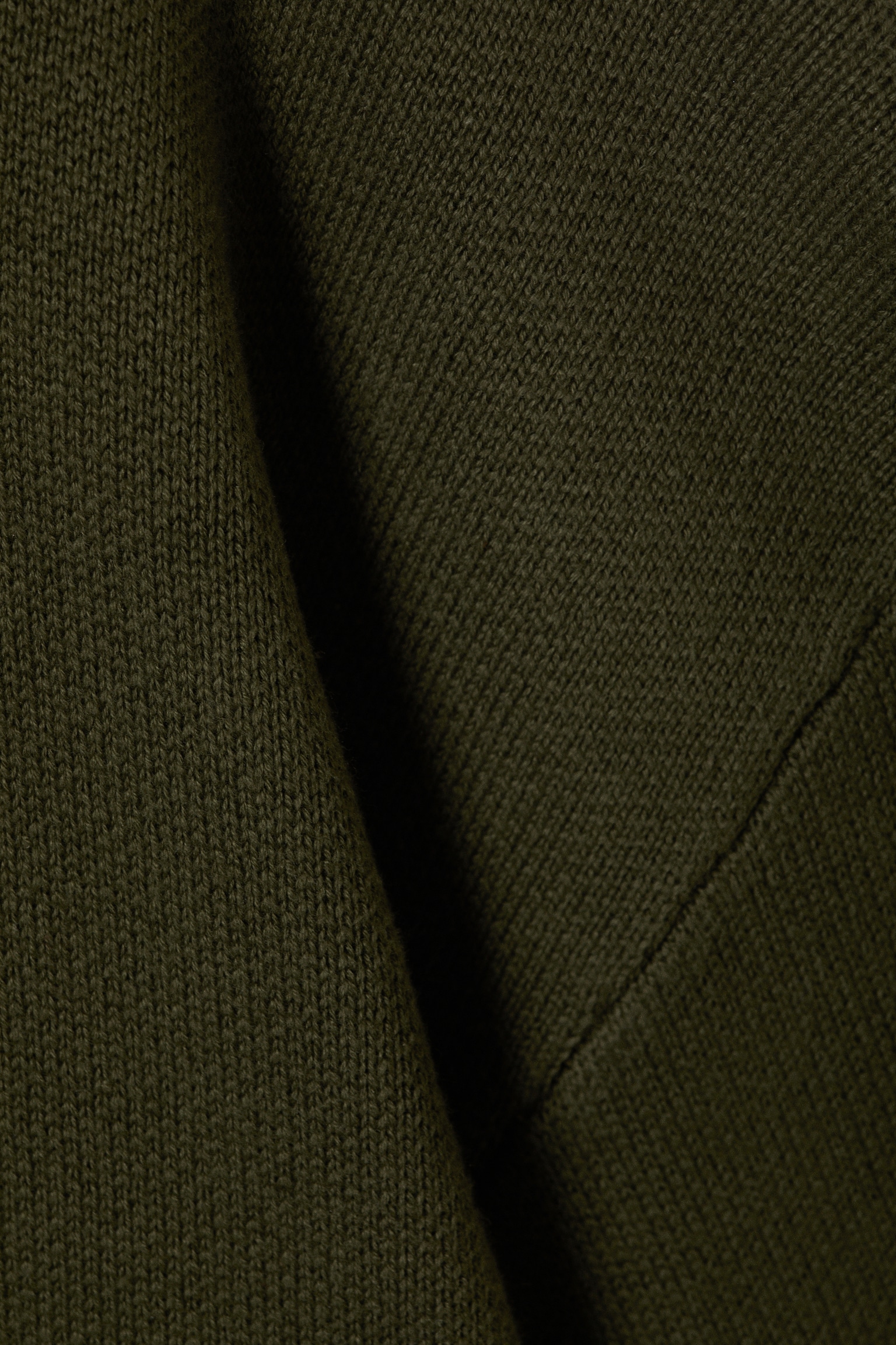 Pull oversize en coton épais - Dark Khaki Green/Noir - 4