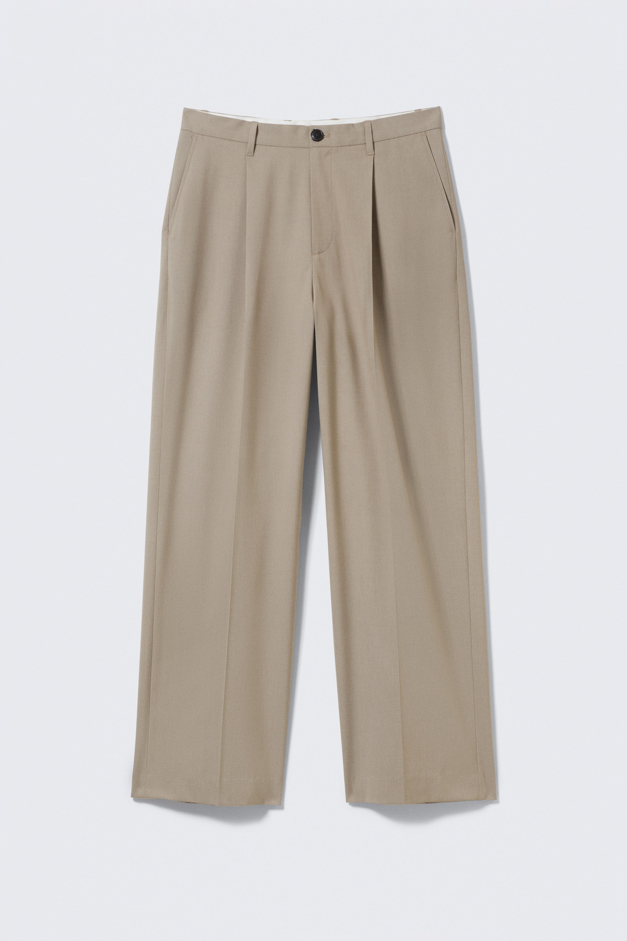 Beige - Uno dressbukse med løs passform - 1