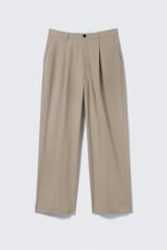 Beige - Uno Loose Suit Trousers - 0