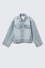 Pegasus Blue - Light Blue - Oversized Structured Denim Jacket - 0
