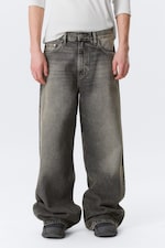 Redondo Black - Washed Black - Solar Loose Wide Leg Unisex Jeans - 1