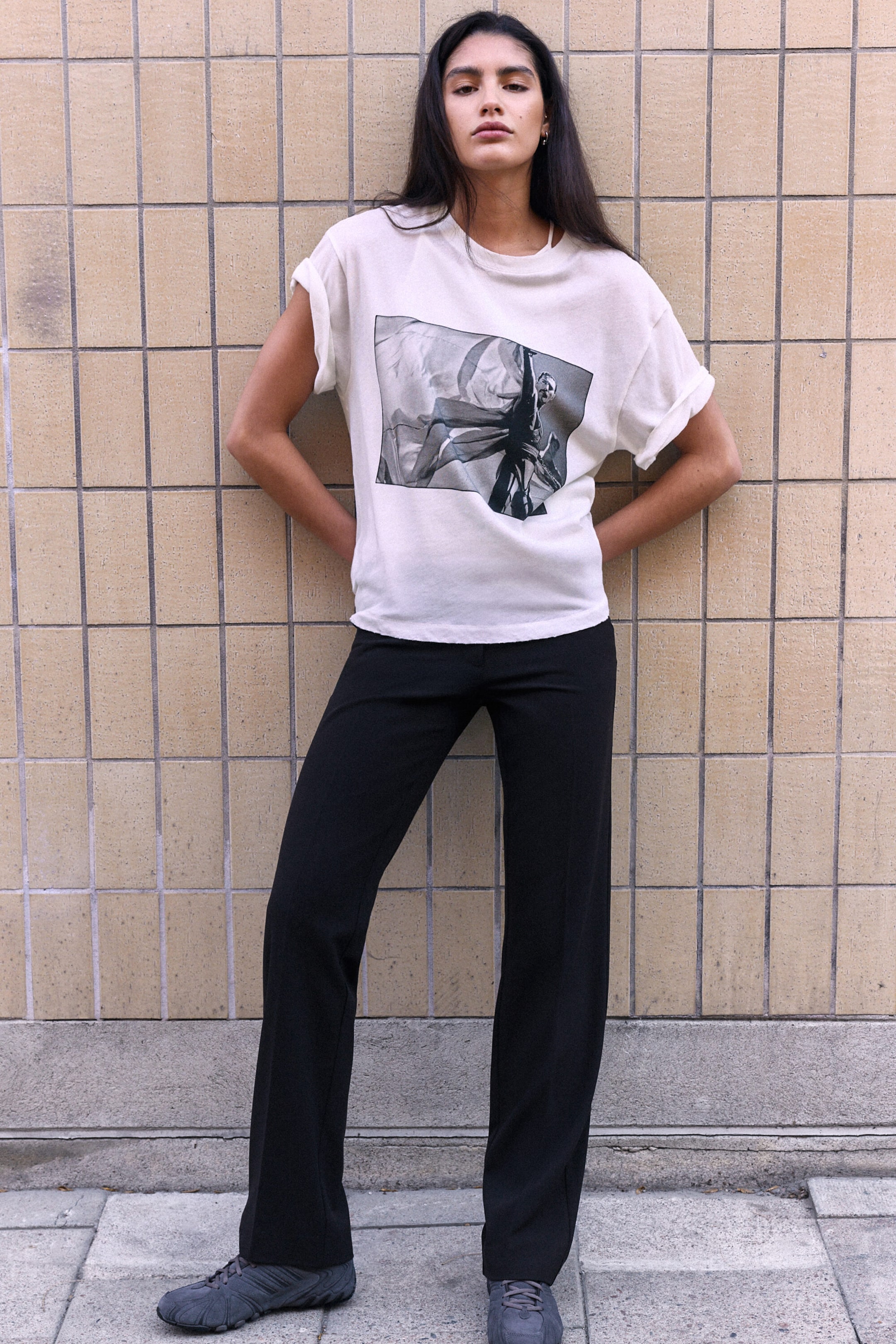 white - Freddie trashed tee - 1
