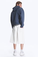 Mörkblå - Embossed - Simon scuba zip-hoodie med tryck - 2