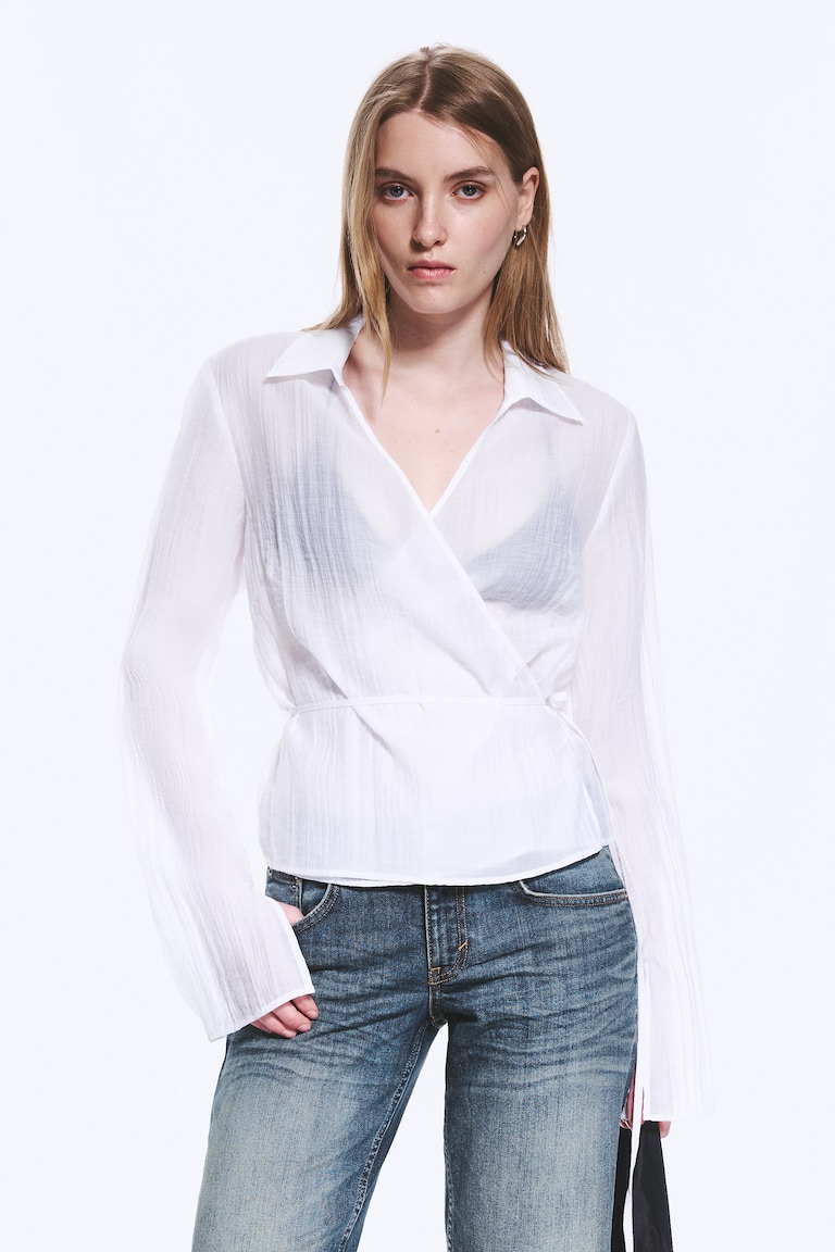 Chemise Femme Spense Manches Longues Transparente - Taille M - Très Bon état