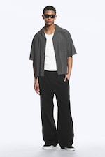 Black - Joggers Med Rak och Ledig Passform - 0