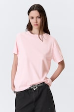 Light Pink - Soft Regular Fit Cotton T-shirt - 0