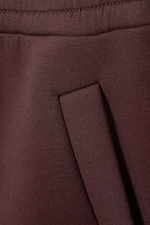 Burgundy - Relaxed Barrel Leg Scuba Sweatpants - 5