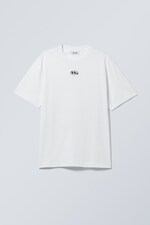 M Logo White - Oversized Graphic Printed T-shirt - 0