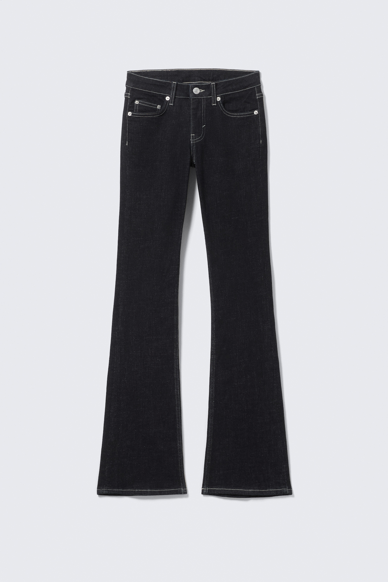 Hour Low Waist Skinny Bootcut Leg Jeans - Blue Rinse - Mörkblå/Blue Hymn - Mellanblå