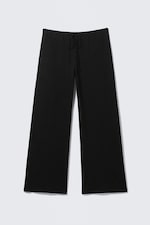 Black - Wide-Leg Pull-On Lyocell Trousers - 0