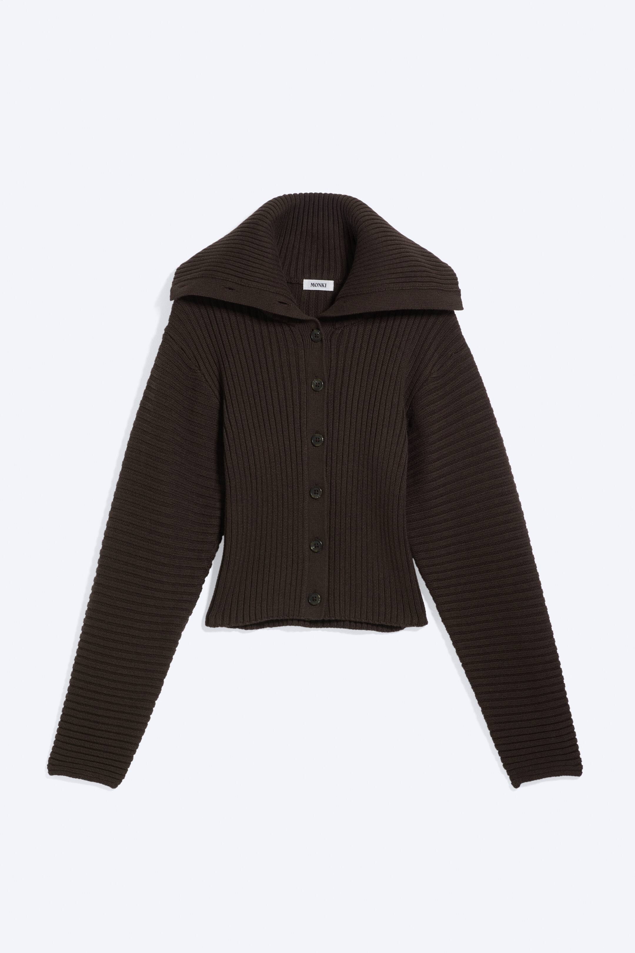 Grotere afbeelding bekijken: Gebreid vest met taille - Donkerbruin - DAMES | H&M NL 1
