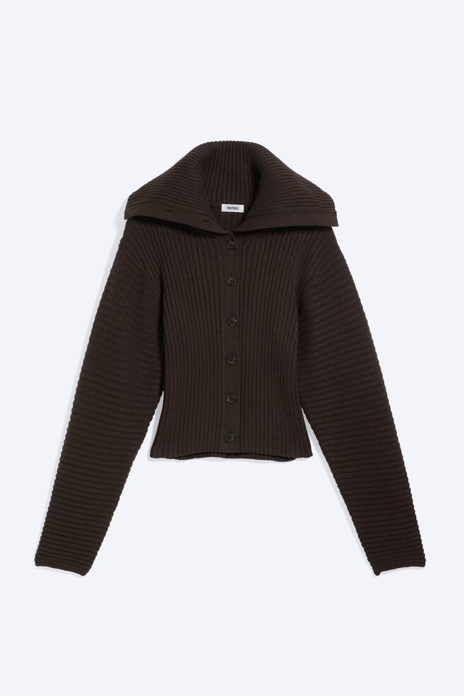 Gebreid vest met taille - Donkerbruin/Dusty Light Mole - 1