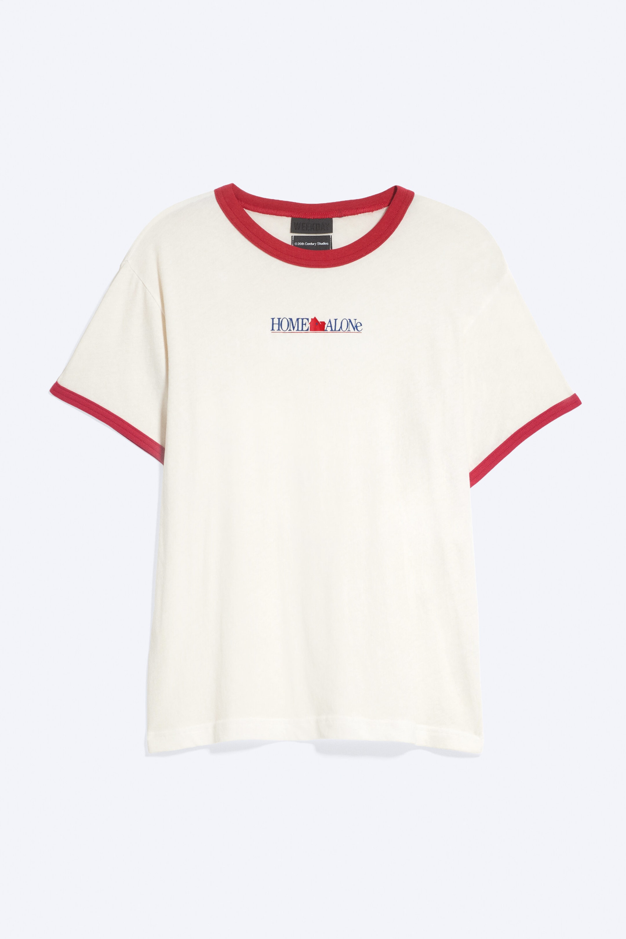Beige & Rouge - T-shirt à finitions contrastantes Home Alone - 4