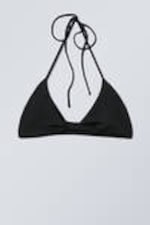 Schwarz - Neckholder Bikini-Oberteil - 4