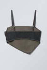 Blue Touch - Fitted Asymmetric Denim Top - 1