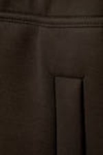 Dark Brown - Loose Fit Scuba Shorts - 5