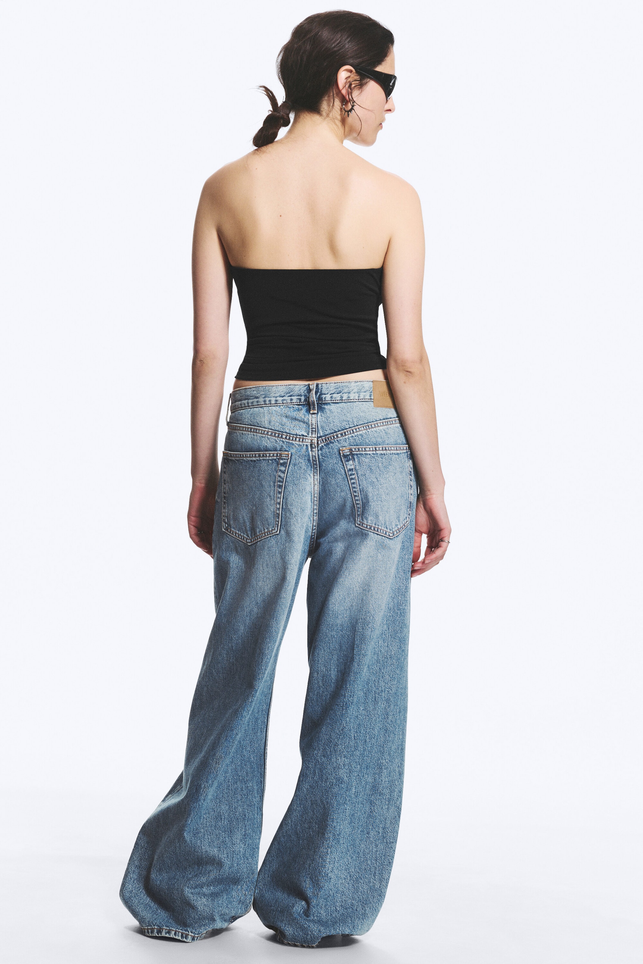 Blue Horses - Mittelblau - Solar Loose Wide Leg Unisex Jeans - 6