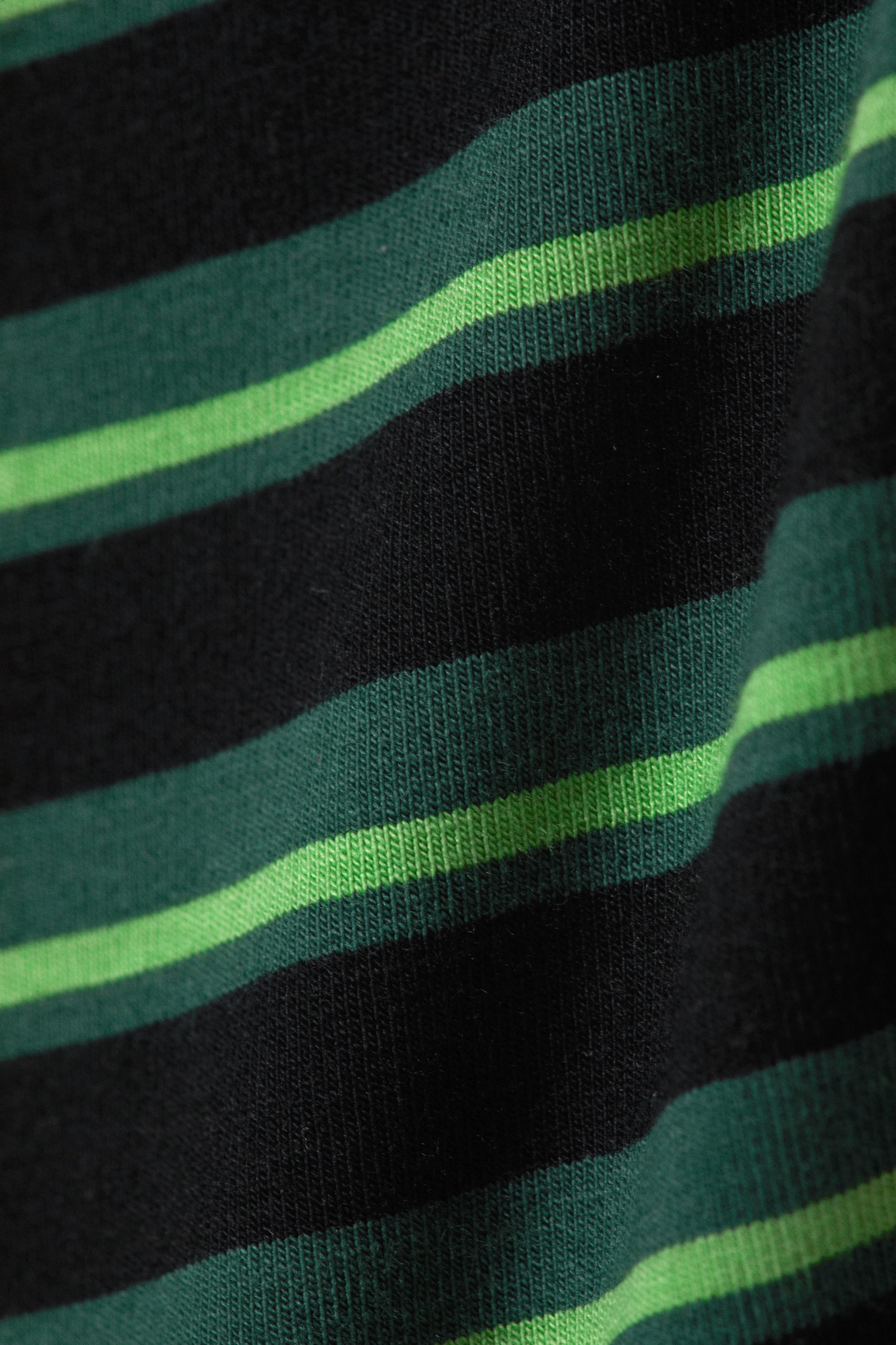 Black & Green Stripes - Striped Mid-Rise Jersey Hot Pants - 2