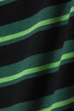 Black & Green Stripes - Striped Mid-Rise Jersey Hot Pants - 1