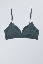 Dark Turquoise - Cat Soft Triangle Bra - 0
