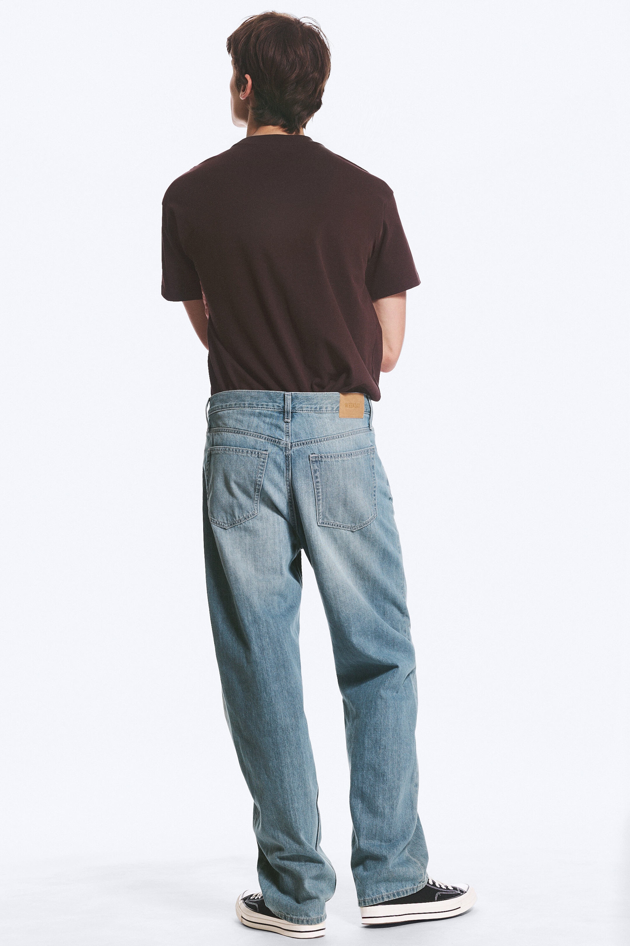 Gloria Blue - Medium Blue - Galaxy Mid Rise Loose Straight Jeans - 4