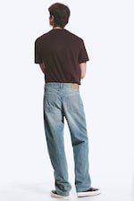 Gloria Blue - Medium Blue - Galaxy Mid Rise Loose Straight Jeans - 4